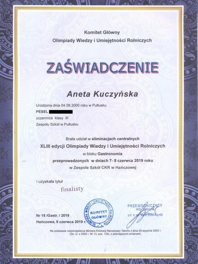 Wygrała, indeks na studia otrzymała