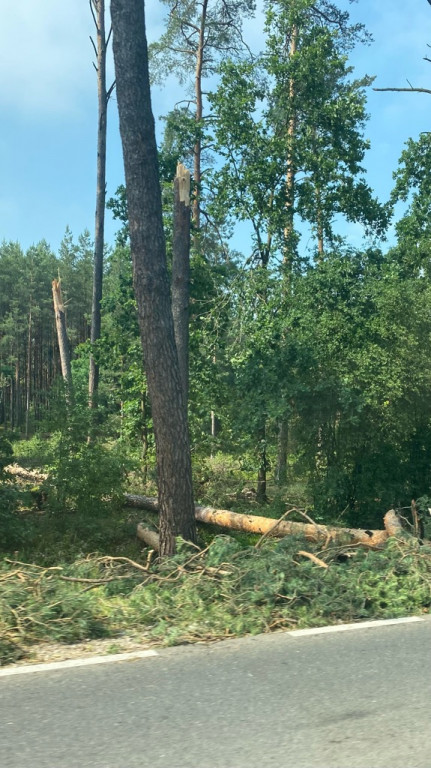 Wtorkowa burza nad powiatem pułtuskim