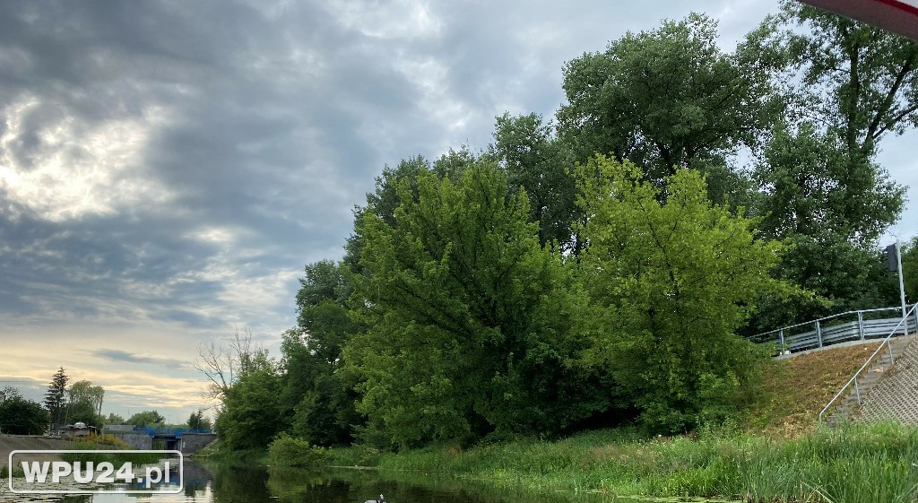 Pułtusk z wody widziany