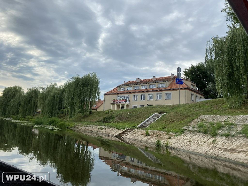 Pułtusk z wody widziany