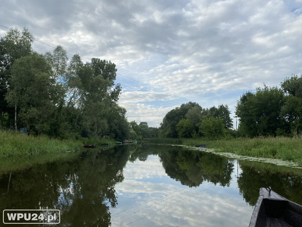 Pułtusk z wody widziany