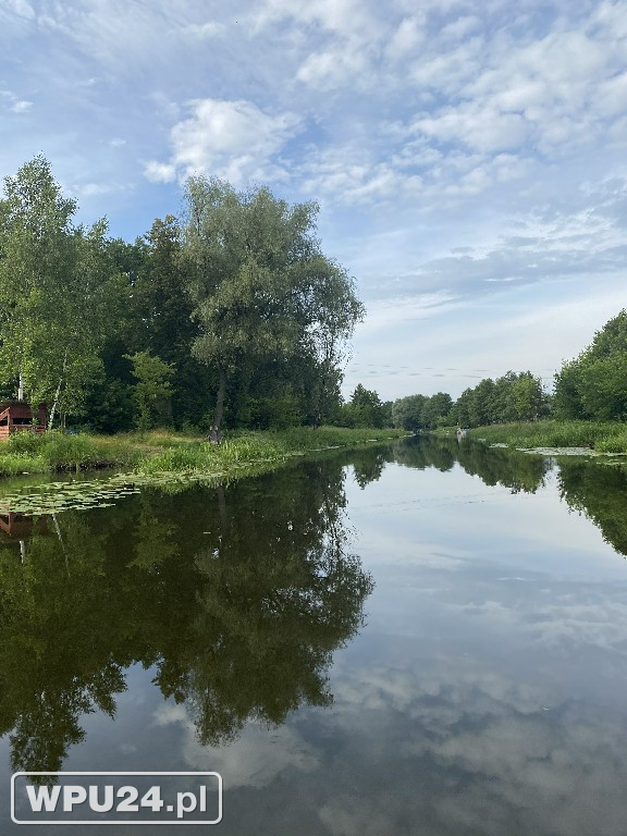 Pułtusk z wody widziany
