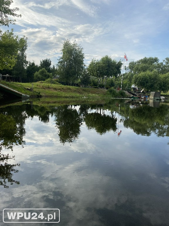 Pułtusk z wody widziany