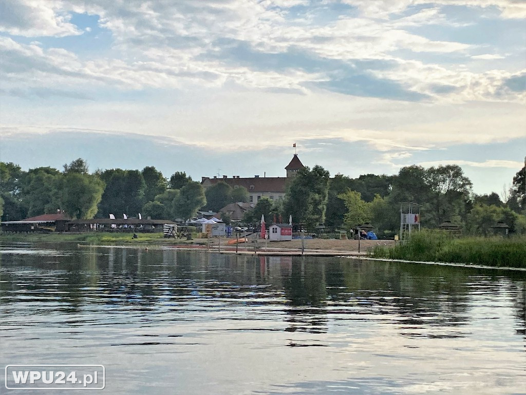 Pułtusk z wody widziany