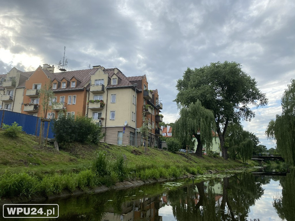 Pułtusk z wody widziany
