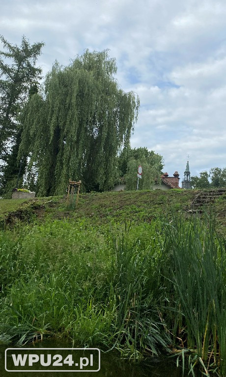 Pułtusk z wody widziany