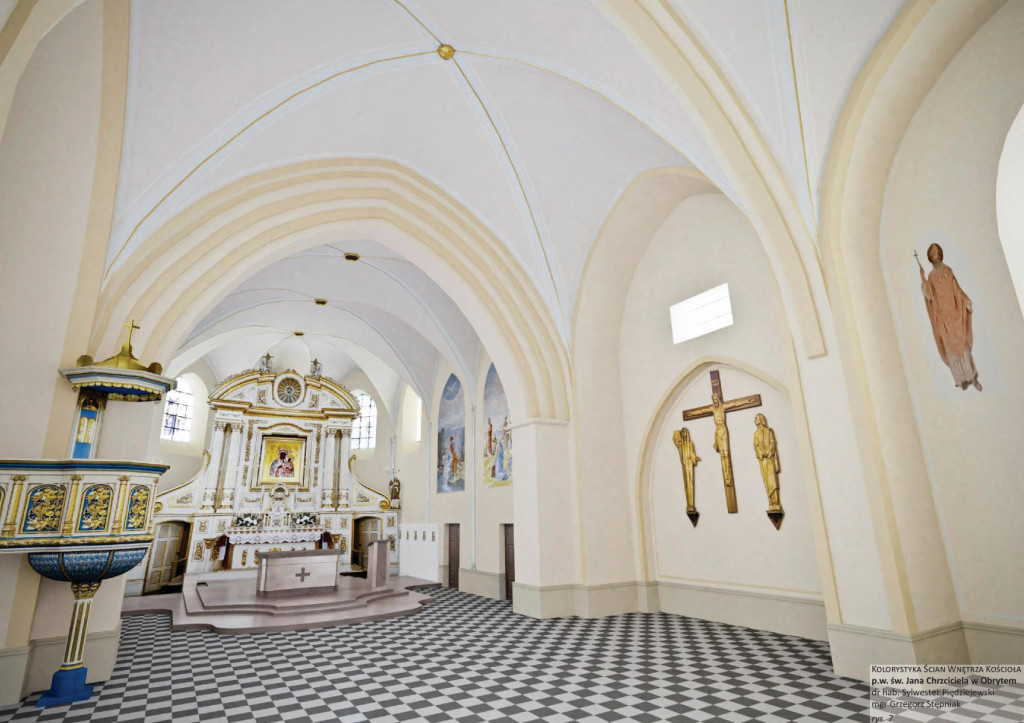 Wizualizacja kościoła w Obrytem po remoncie