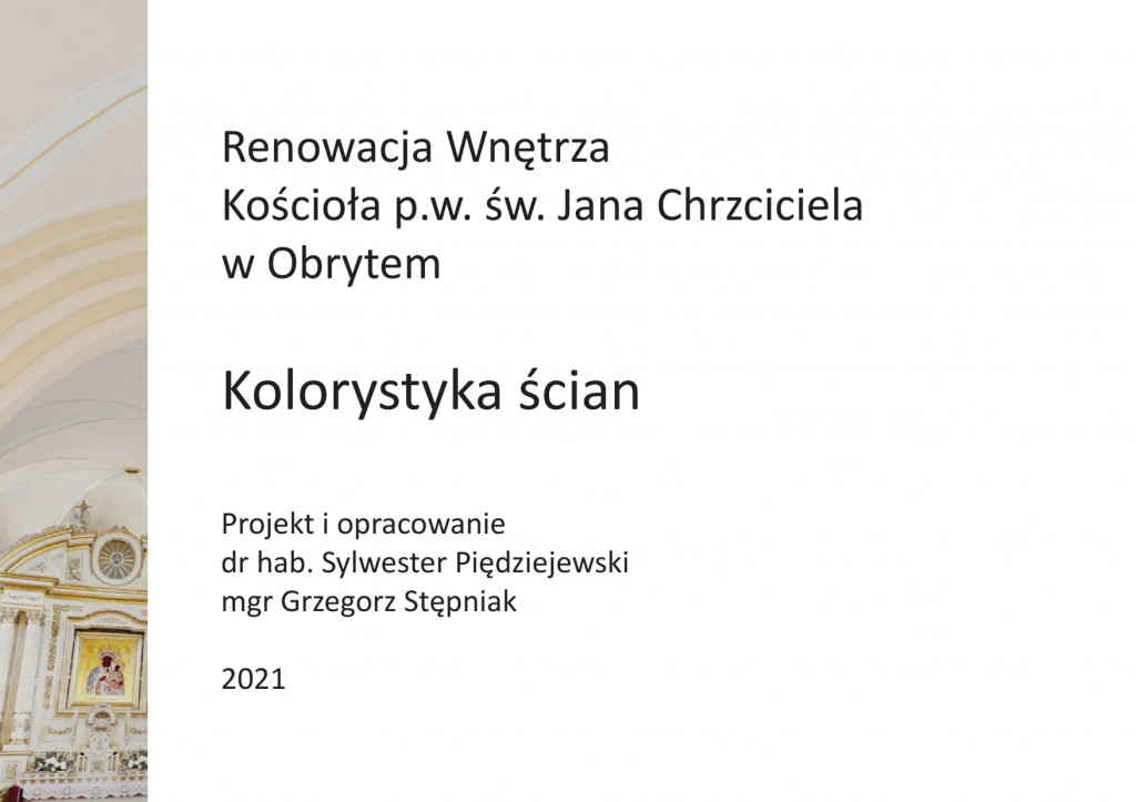 Wizualizacja kościoła w Obrytem po remoncie