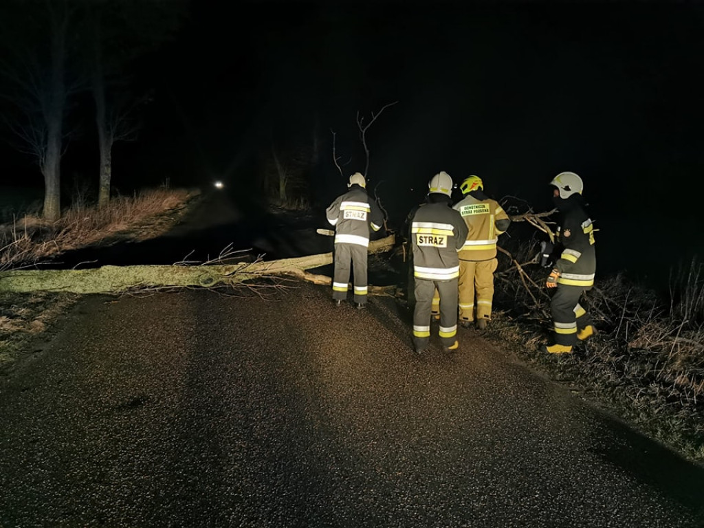 Styczniowe skutki wiatru nad powiatem