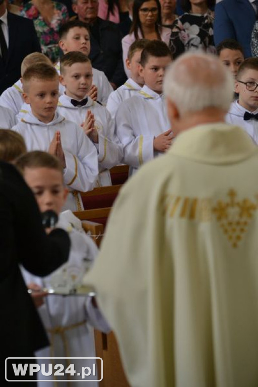 Pierwsza komunia na Popławach