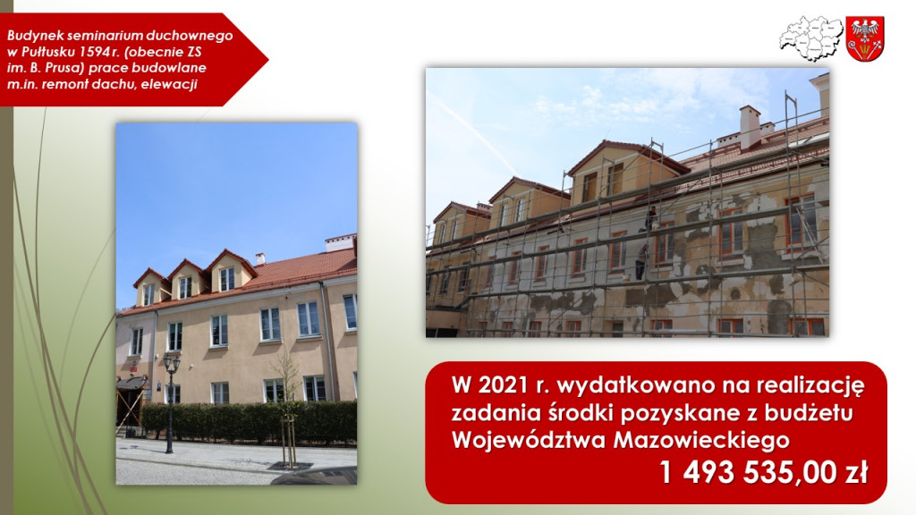 Inwestycje Powiatu Pułtuskiego w 2021 r