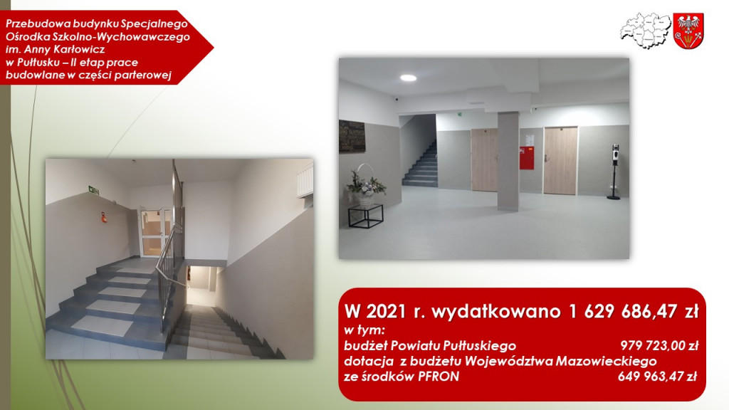 Inwestycje Powiatu Pułtuskiego w 2021 r