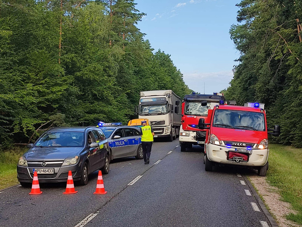 Wypadek na granicy powiatu