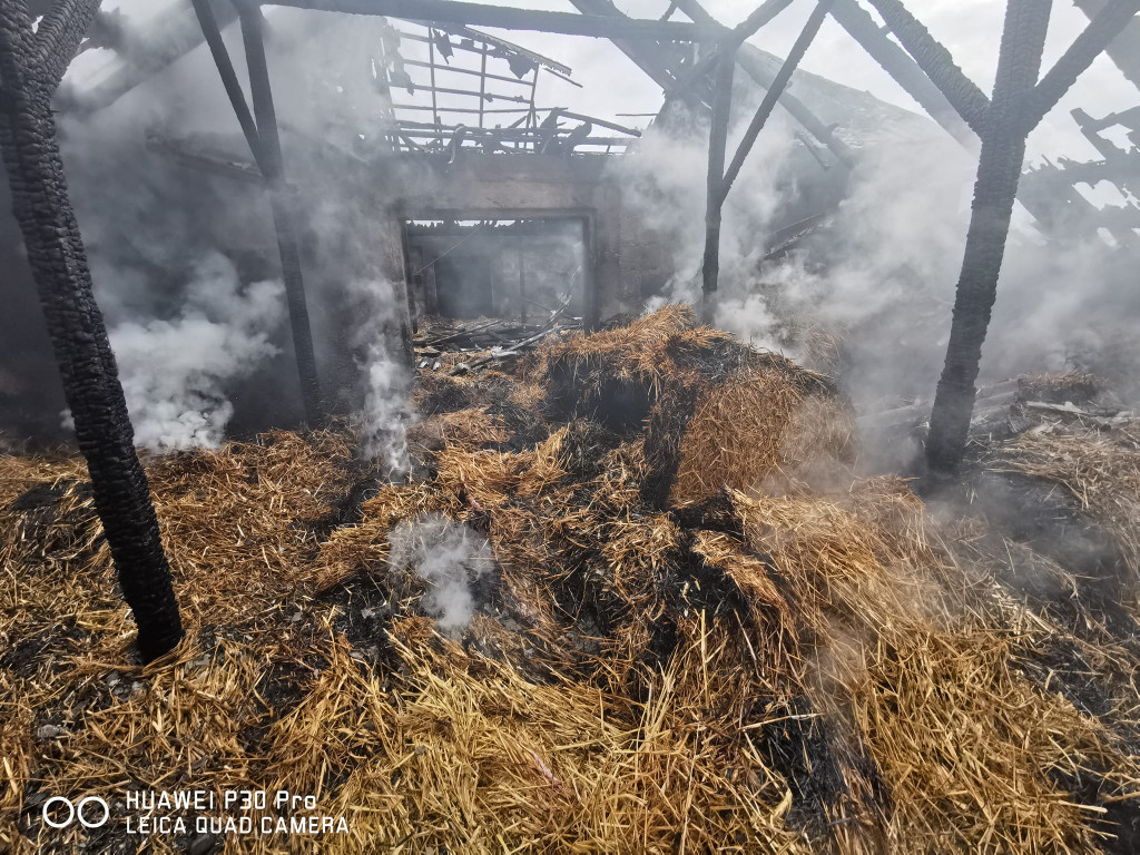 Pożar stodoły w Winnicy