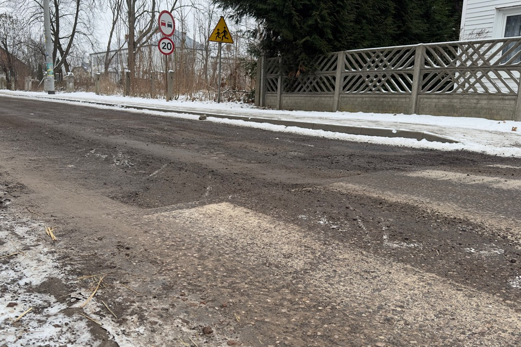 Droga w Pniewie po odbiorze