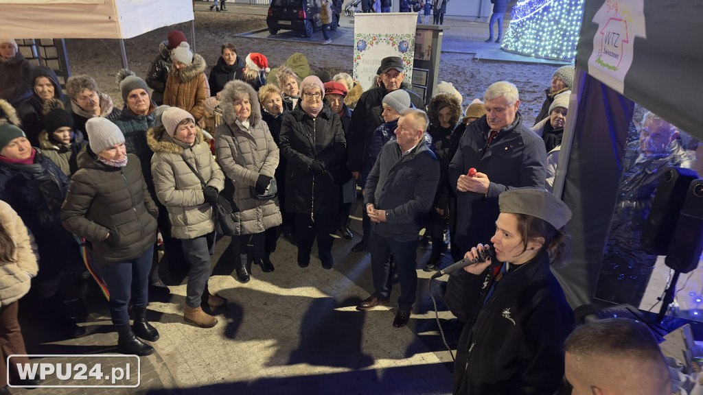 Gminny park świątecznie rozświetlony