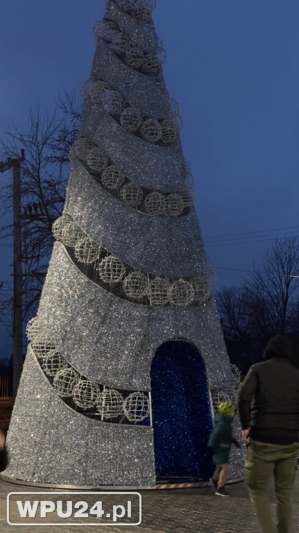 Gminny park świątecznie rozświetlony