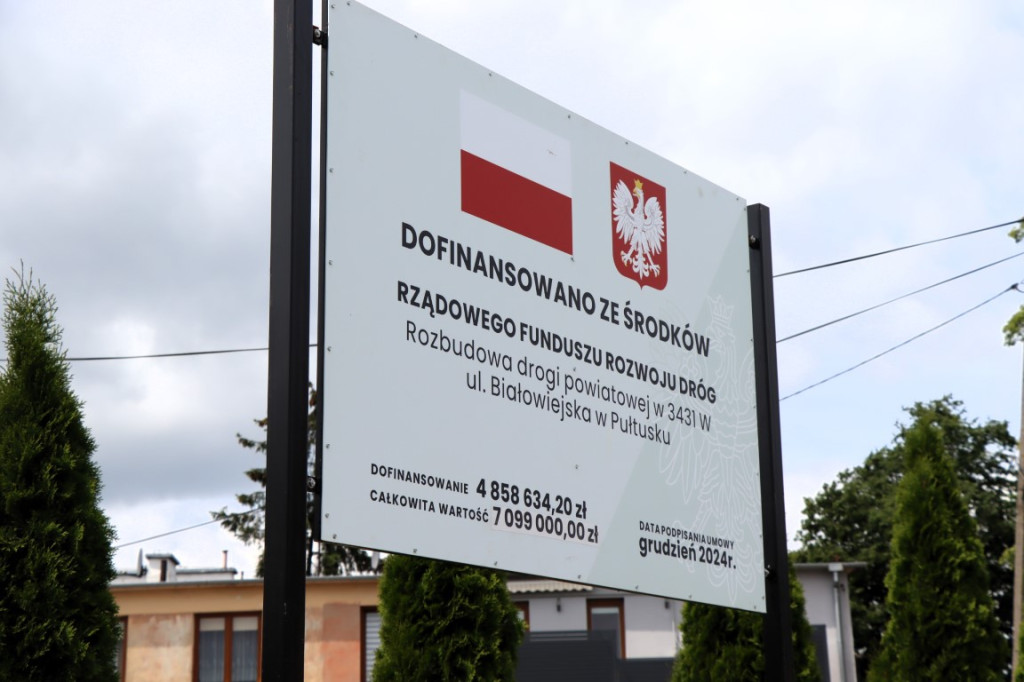 Rozbudowana ulica Białowiejska w Pułtusku