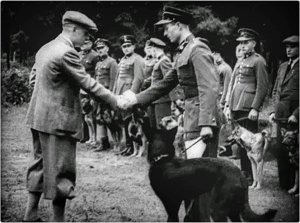 Kurs przewodników psów służbowych w 1937 r.