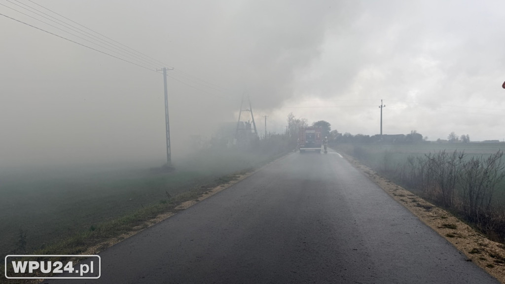Pożar słomy w Glinicach Domaniewie