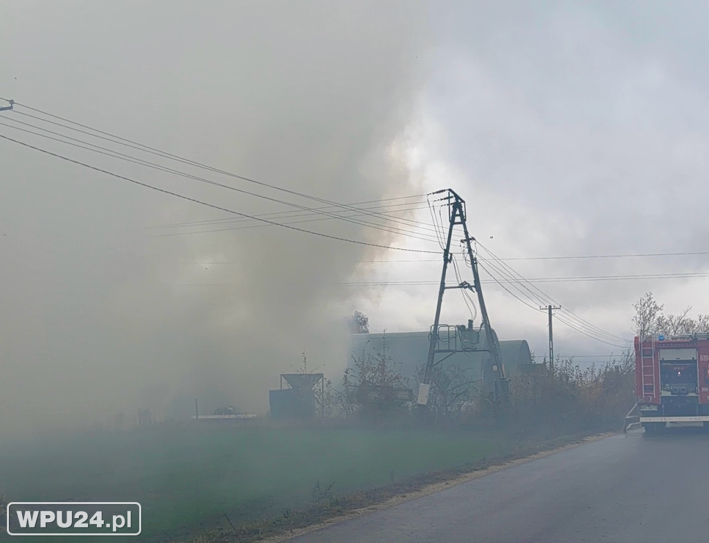 Pożar słomy w Glinicach Domaniewie
