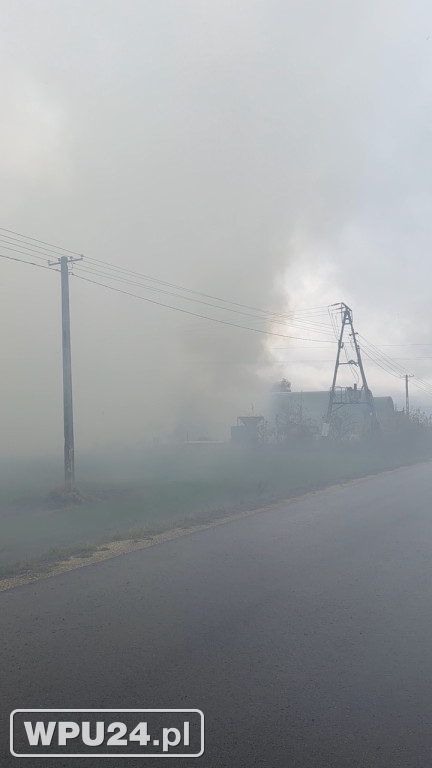 Pożar słomy w Glinicach Domaniewie