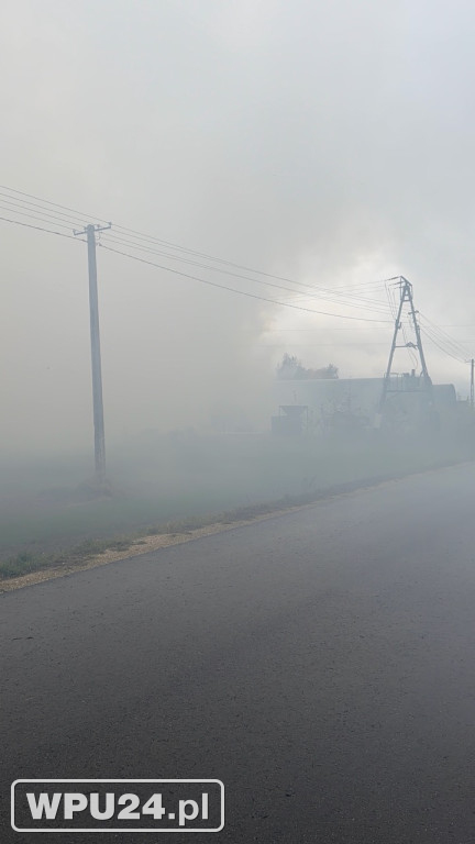 Pożar słomy w Glinicach Domaniewie