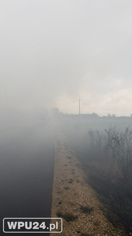 Pożar słomy w Glinicach Domaniewie