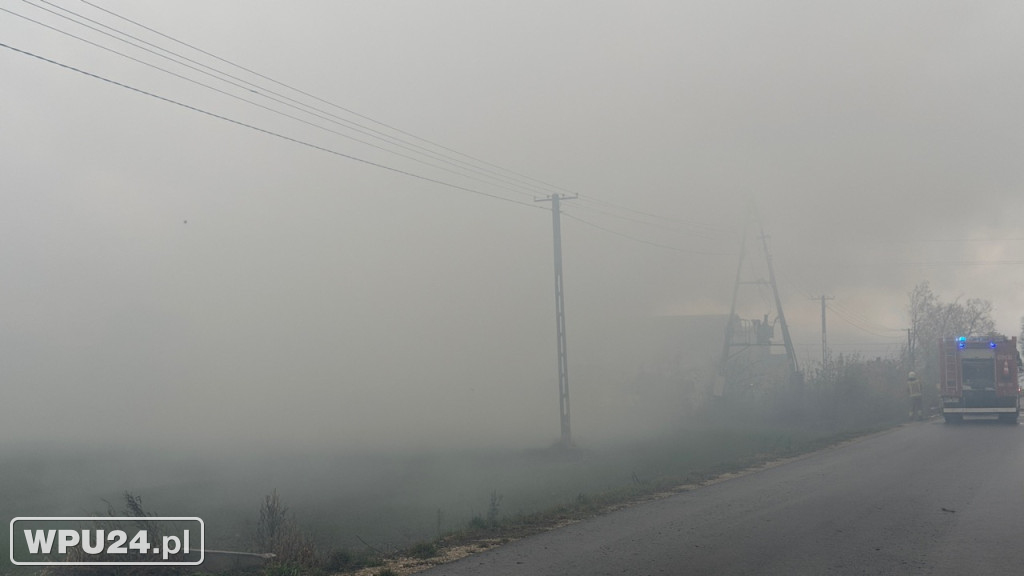 Pożar słomy w Glinicach Domaniewie