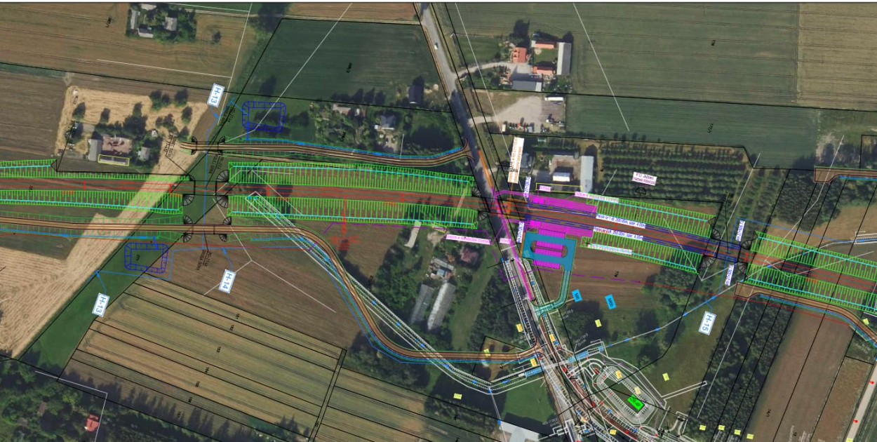 Projekt przebiegu kolei przez Pułtusk