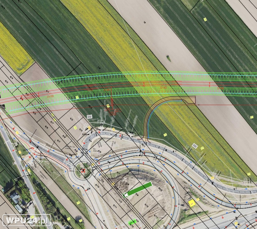 Projekt przebiegu kolei przez Pułtusk