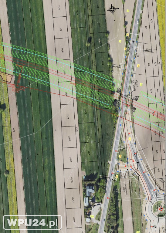 Projekt przebiegu kolei przez Pułtusk