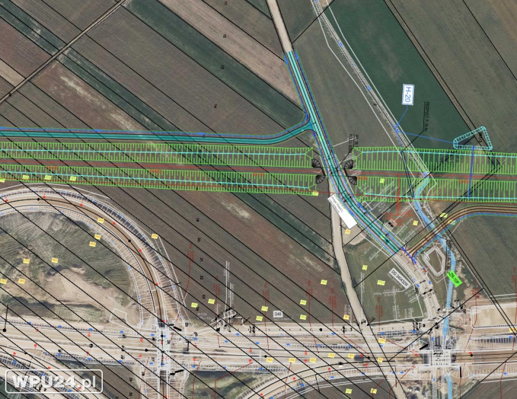 Projekt przebiegu kolei przez Pułtusk
