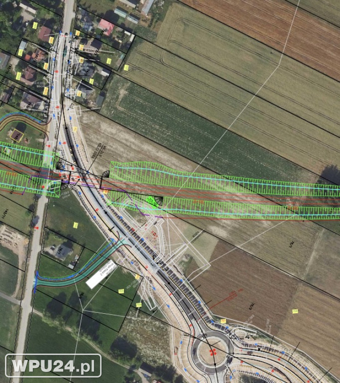 Projekt przebiegu kolei przez Pułtusk