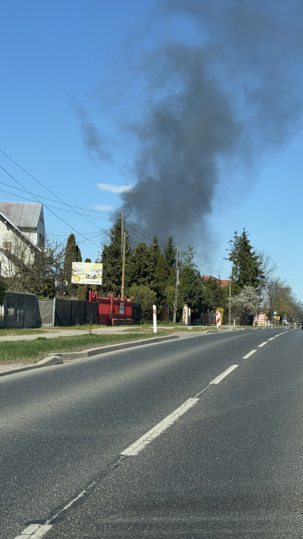 Pożar w firmie transportowej