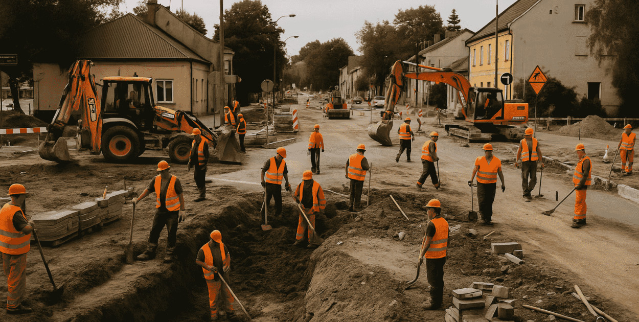 Zamknięcie ul. Mickiewicza: dwudniowy drogowy paraliż w Pułtusku – wiemy, gdzie i kiedy