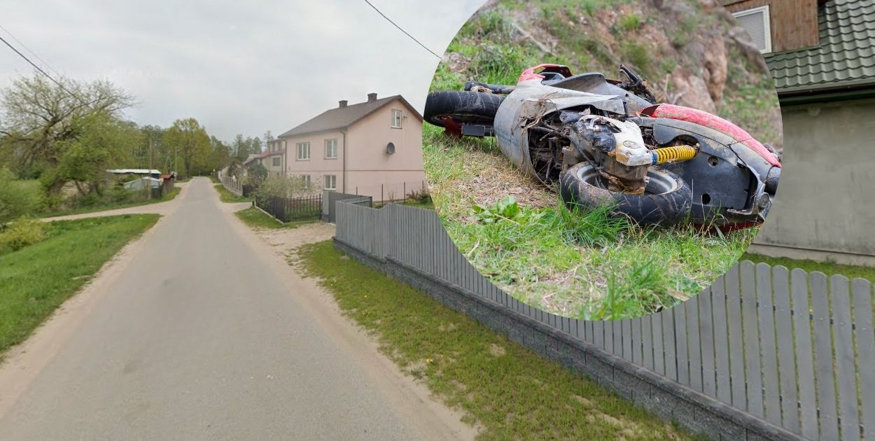 Miejsce wypadku motocyklisty w Burlakach/ zdjęcie ilustracyjne