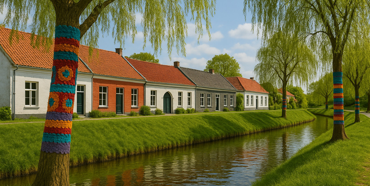 Kolorowe drzewa nad kanałkiem — pomysł na nowe oblicze Pułtuska!