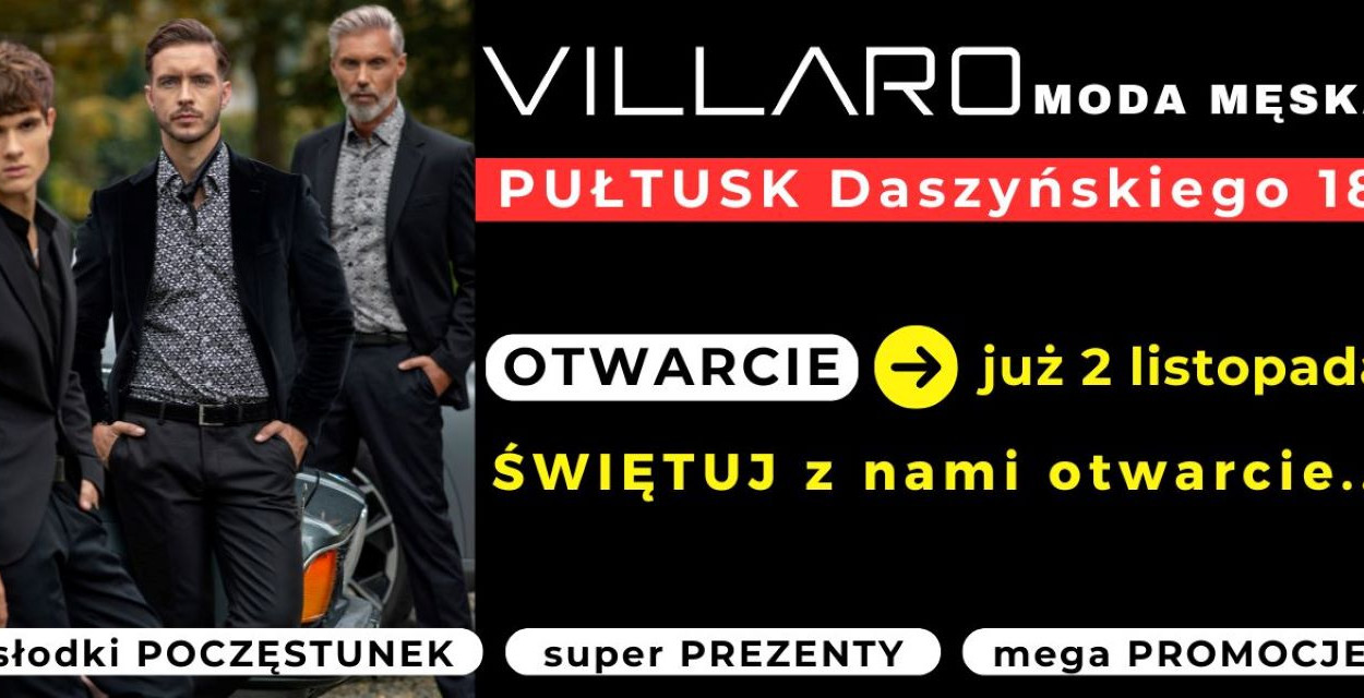 Miłośnicy mody męskiej w Pułtusku i okolicach mają powód do radości 