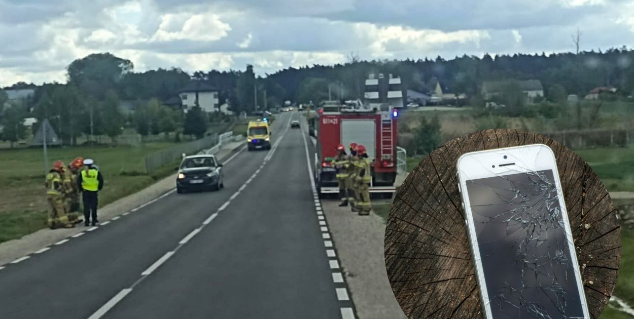 Służby ratunkowe w Pniewie w akcji po zgłoszeniu z uszkodzonego iPhone