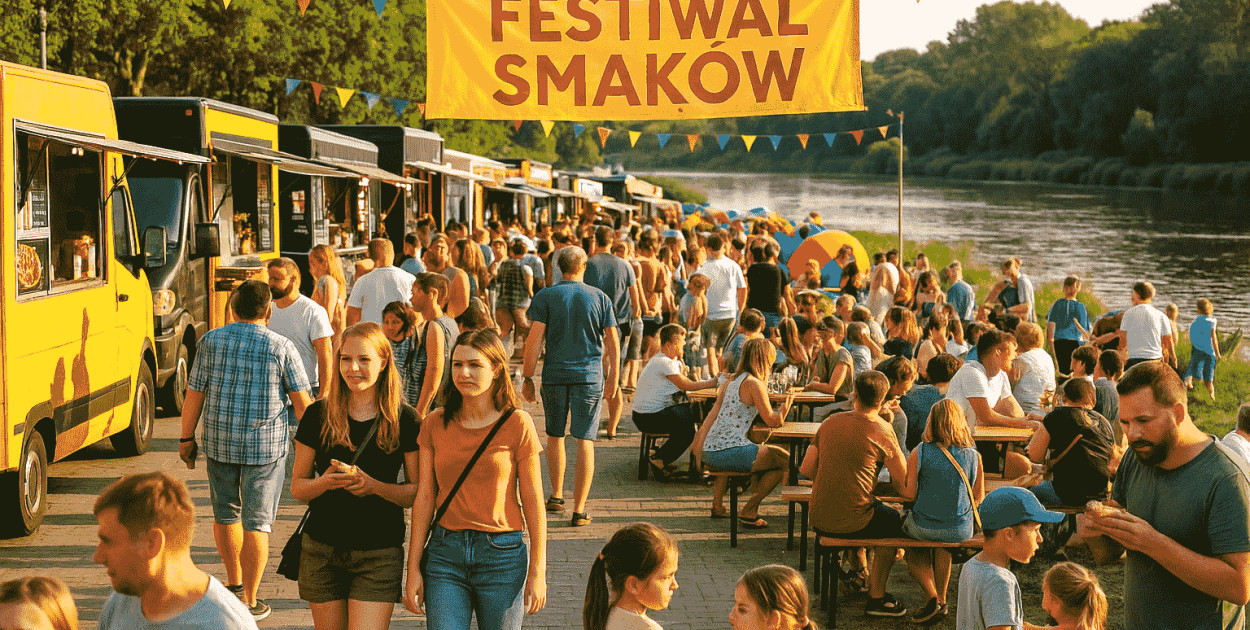 Tłumy przy food truckach na Festiwalu Smaków w Pułtusku – kulinarna podróż bez paszportu