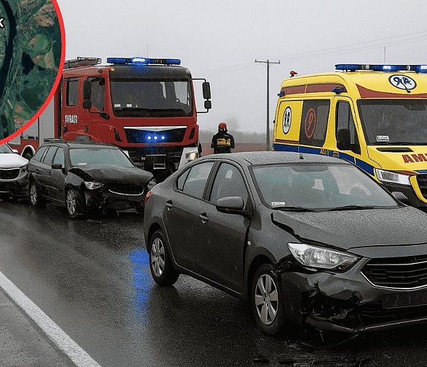 Groźny wypadek na DK61 w Karniewku – kolizja trzech aut!-29491