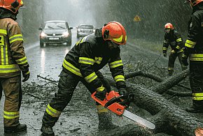 Nawałnica nad Pułtuskiem: kilkanaście interwencji i brak prądu-29965