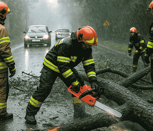Nawałnica nad Pułtuskiem: kilkanaście interwencji i brak prądu-29965