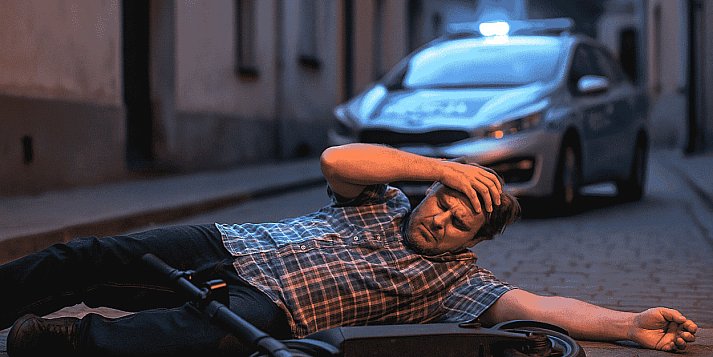 Upadek na hulajnodze, a za nim prokurator – poznaj kulisy zdarzenia!