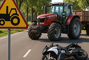 O włos od tragedii! BMW kontra Massey Ferguson w powiecie pułtuskim!-30631