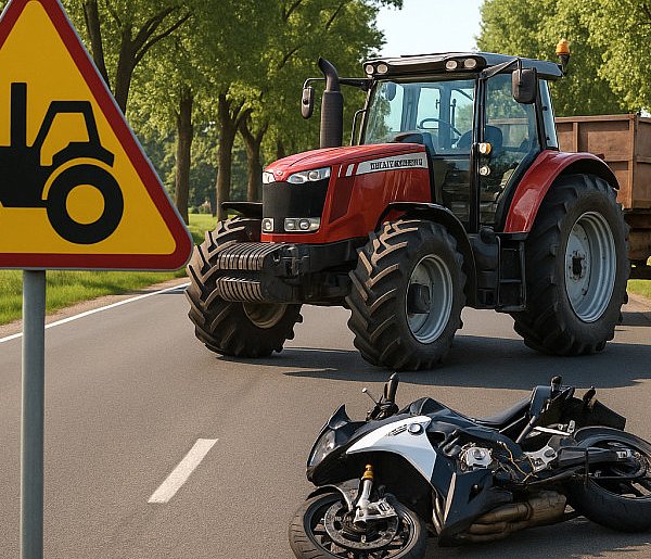 O włos od tragedii! BMW kontra Massey Ferguson w powiecie pułtuskim!-30631