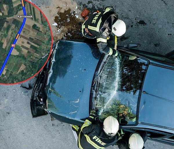Wypadek na DK61: dwa auta zderzyły się. Jedna osoba nie żyje!-30725