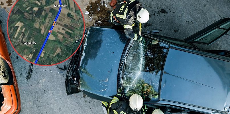 Wypadek na DK61: dwa auta zderzyły się. Jedna osoba nie żyje! - 30725