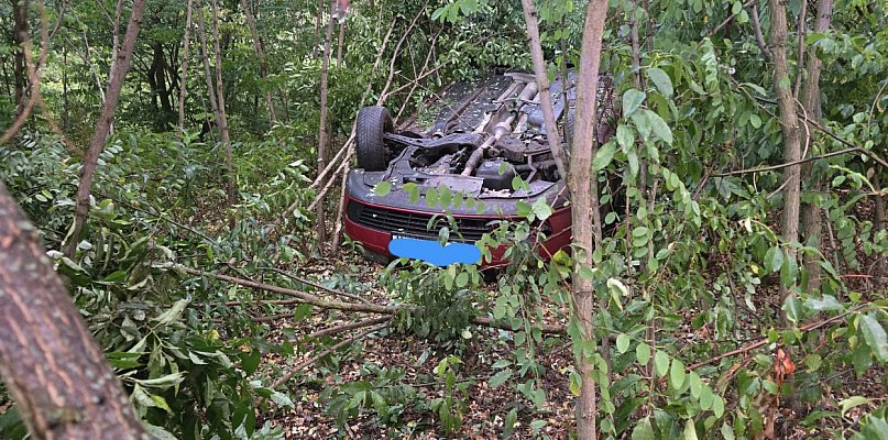 Dramatyczne sceny na drodze pod Pułtuskiem! Auto w akacjach - 31703